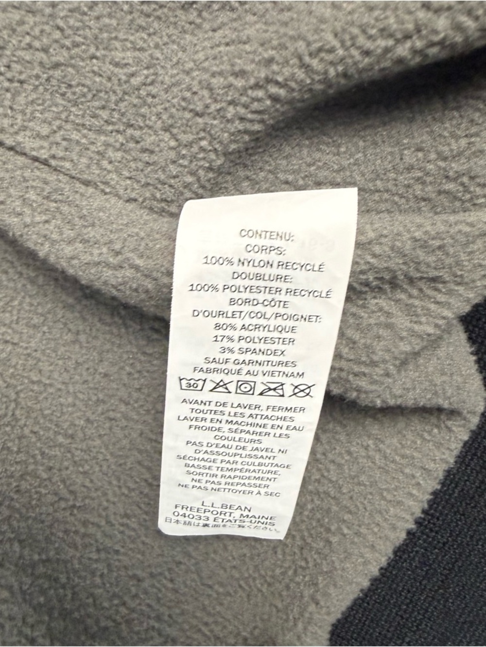 LL Bean 3-Season Waterproof olive green Fleece Lined Bomber Jacket Size XXXL Reg - Picture 11 of 13